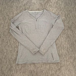 Gray Lululemon running shirt